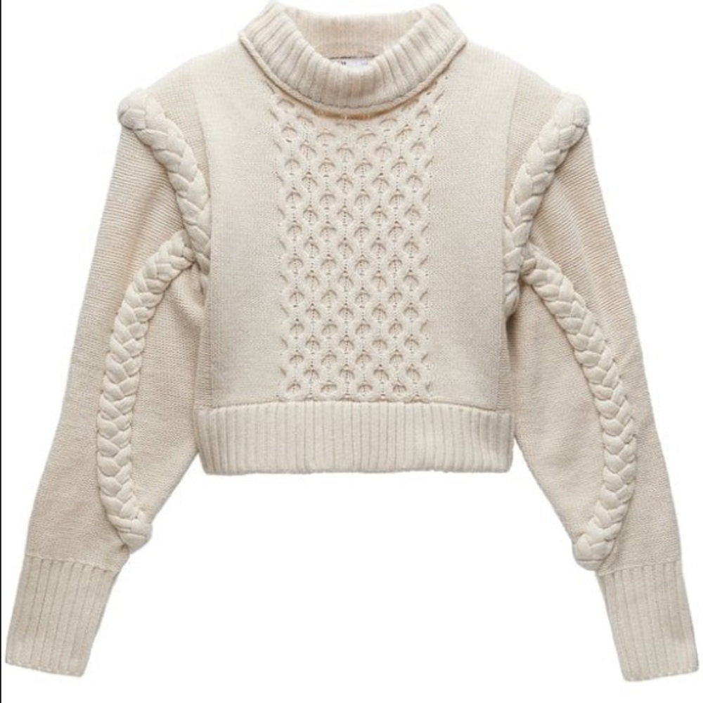 Zara Shoulder Pad Knit Sweater